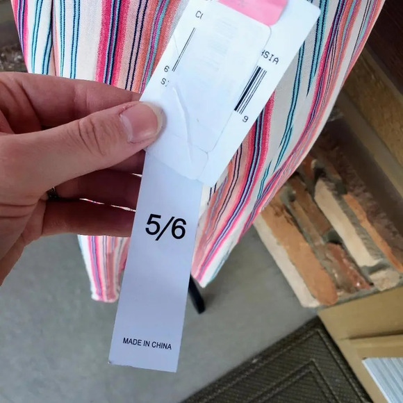 NWT TEEZE ME Pink Striped Spaghetti Strap Sweetheart Neckline Midi Dress Juniors - Picture 3 of 11